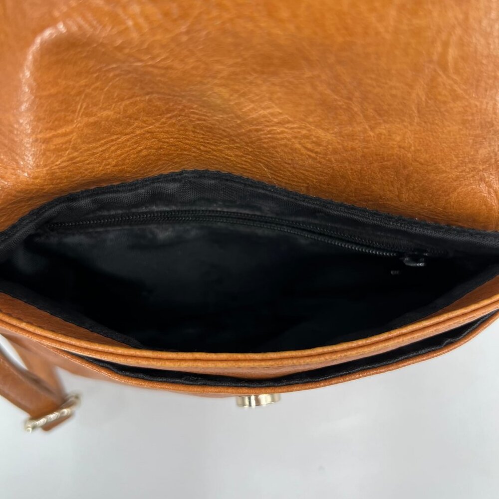 Kenneth Cole Reaction Brown Mini Crossbody Bag | Faux Leather - Picture 4 of 10